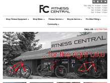 Tablet Screenshot of fitnesscentralinc.com